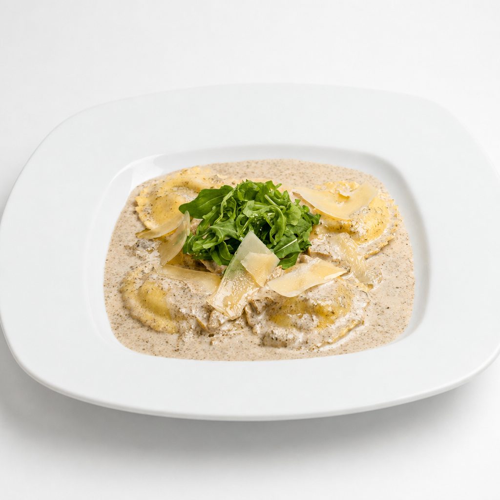 Truffle Porcini Ravioli.